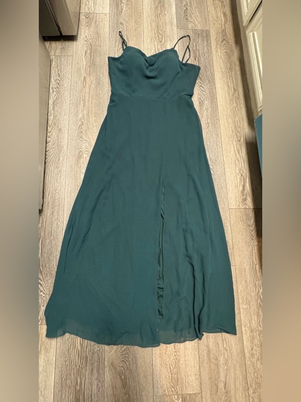 Kennedy blue Felicity Bridesmaid dress in forest green - Picture 3 of 12